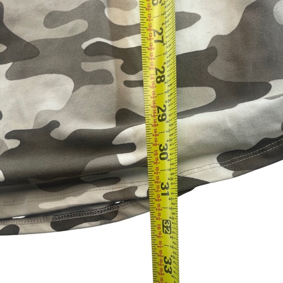 Almost Famous XL Camo Hoodie Dress Gray White Long Sleeve Drawstring Casual - Picture 4 of 7